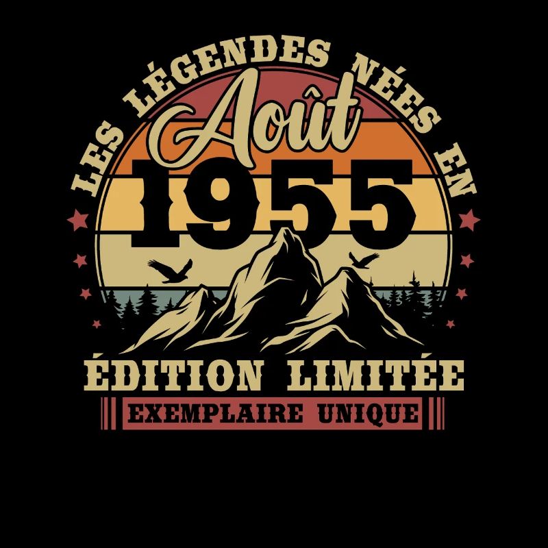 Vintage Août 1955 Rétro Cadeau D'anniversaire