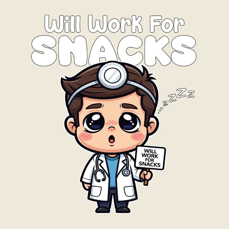 WILL WORK FOR SNACKS - DOCTOR GIFT