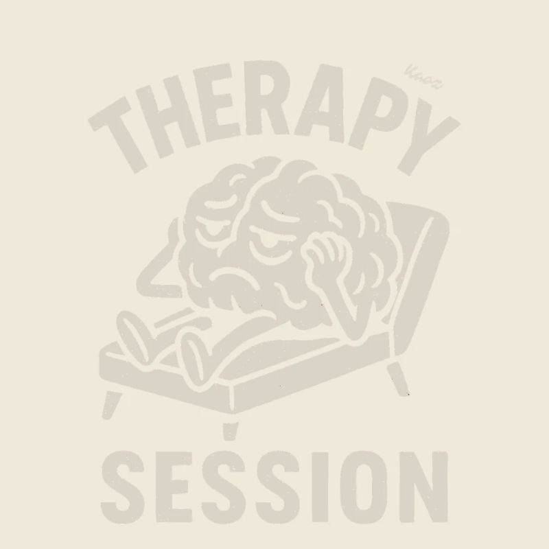 Brain with headache in therapy session