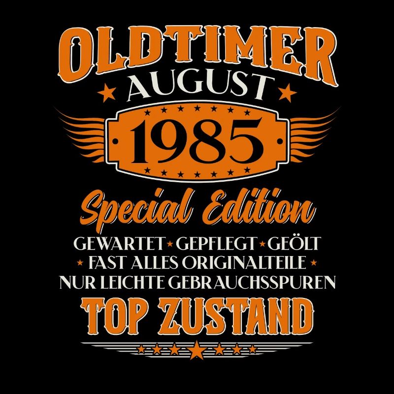 40. Geburtstag Oldtimer August Jahrgang 1985