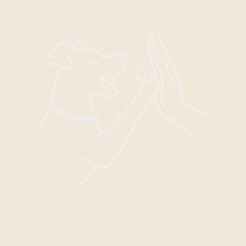 Hund High Five – Minimalistisch & süß