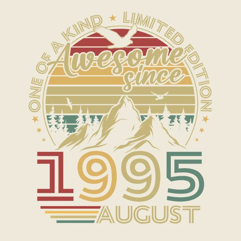 Vintage August 1995 Retro Birthday Gift