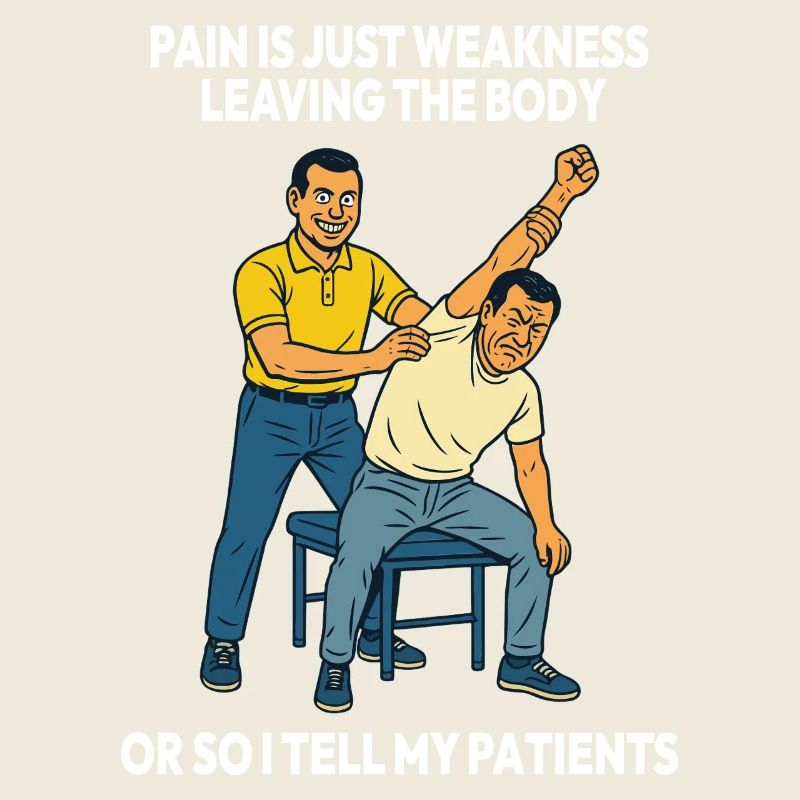 Physiotherapy funny pain is just weakness