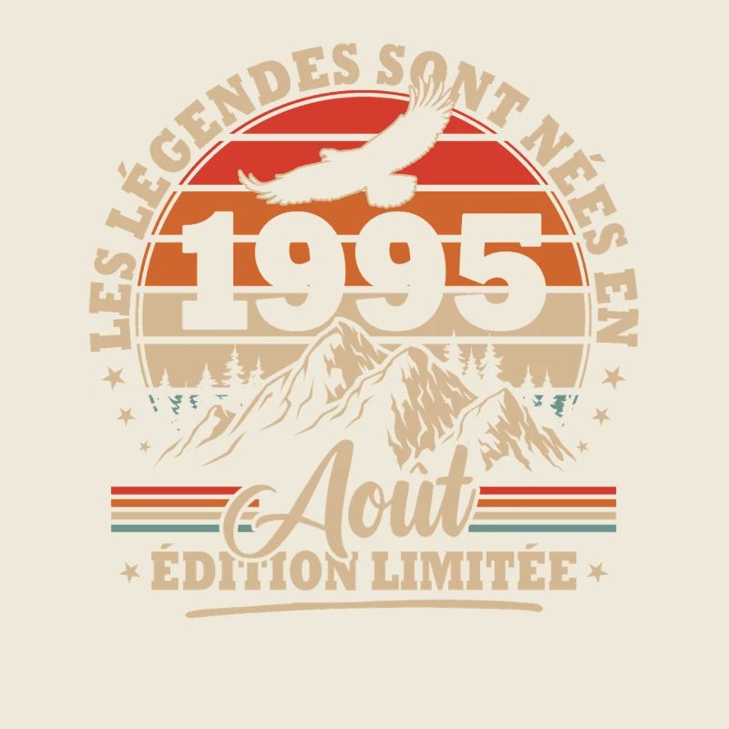Vintage Birthday Gift Born In August 1995