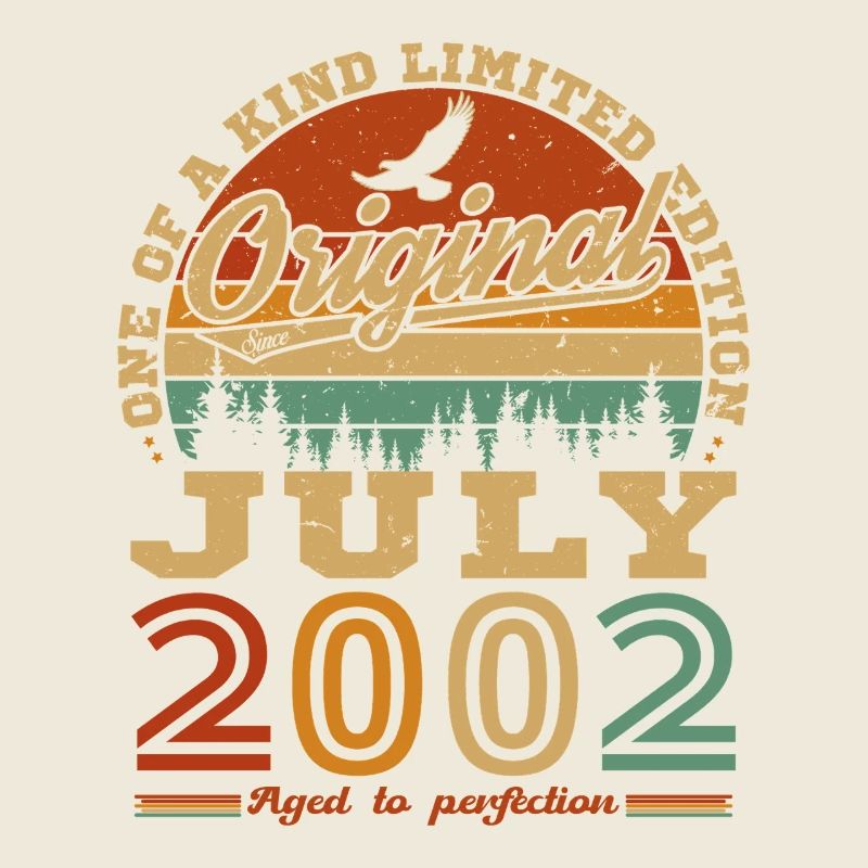 July 2002 Vintage Retro Birthday Gift