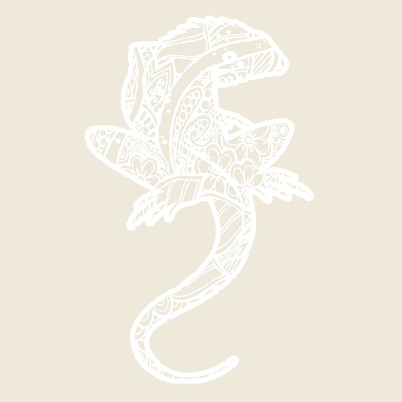 Lizard Floral Pattern