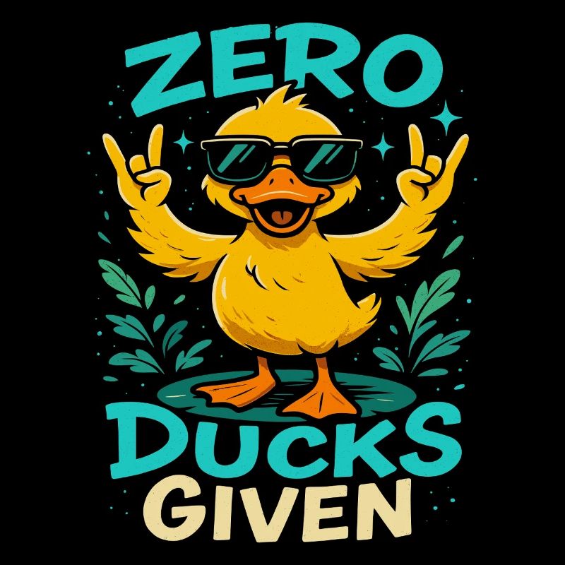 Zero Ducks Given Enten-Motiv Spaß
