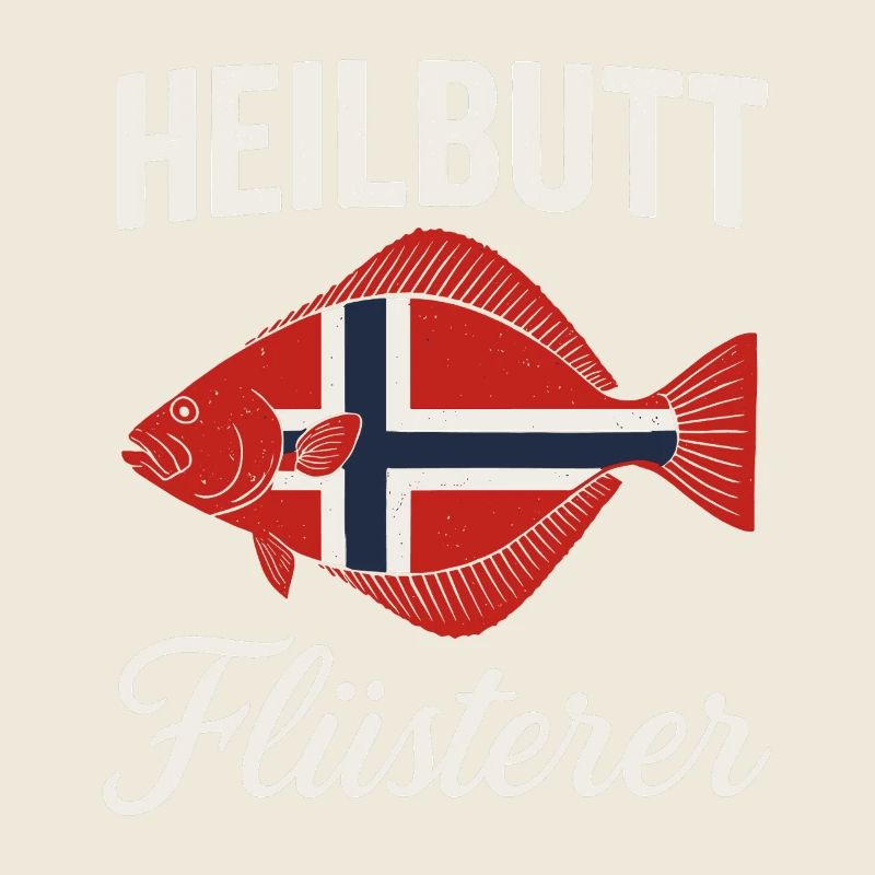 Heilbutt Flüsterer Norwegen Flagge