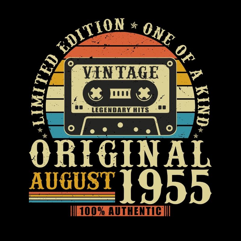 August 1955 Retro Vintage Birthday Gift