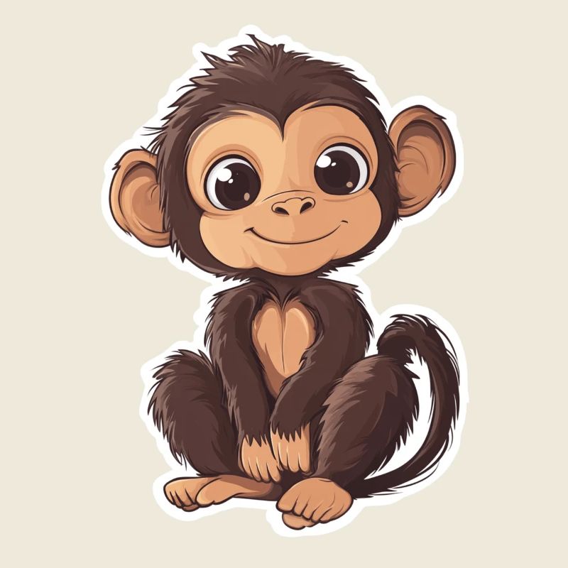 Singe mignon Singe mignon Cadeau pour les fans de singe