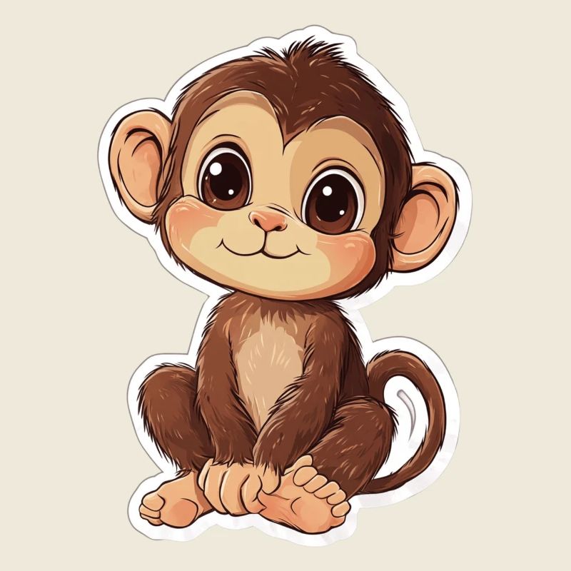 Süsser Affe Süsses Äffchen Geschenk für Affenfans