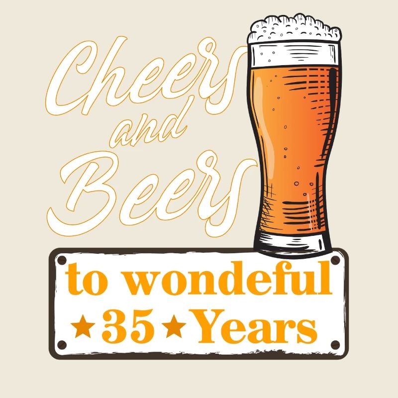 Salutations et bières à de merveilleux 35 ans