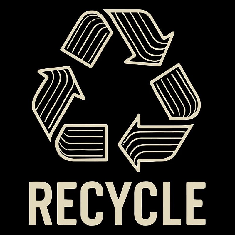 Symbole de recyclage avec conscience environnementale