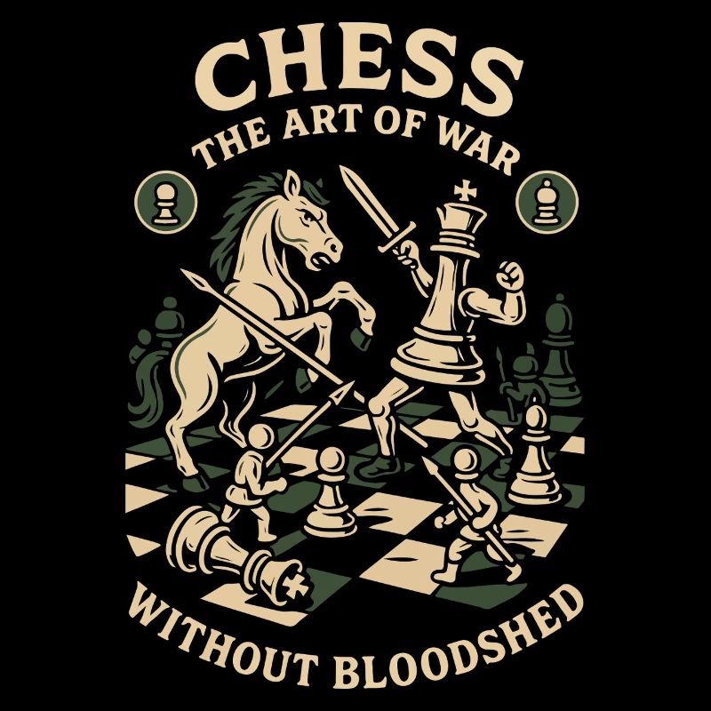 Chess Art Design Funny Saying for Board Game