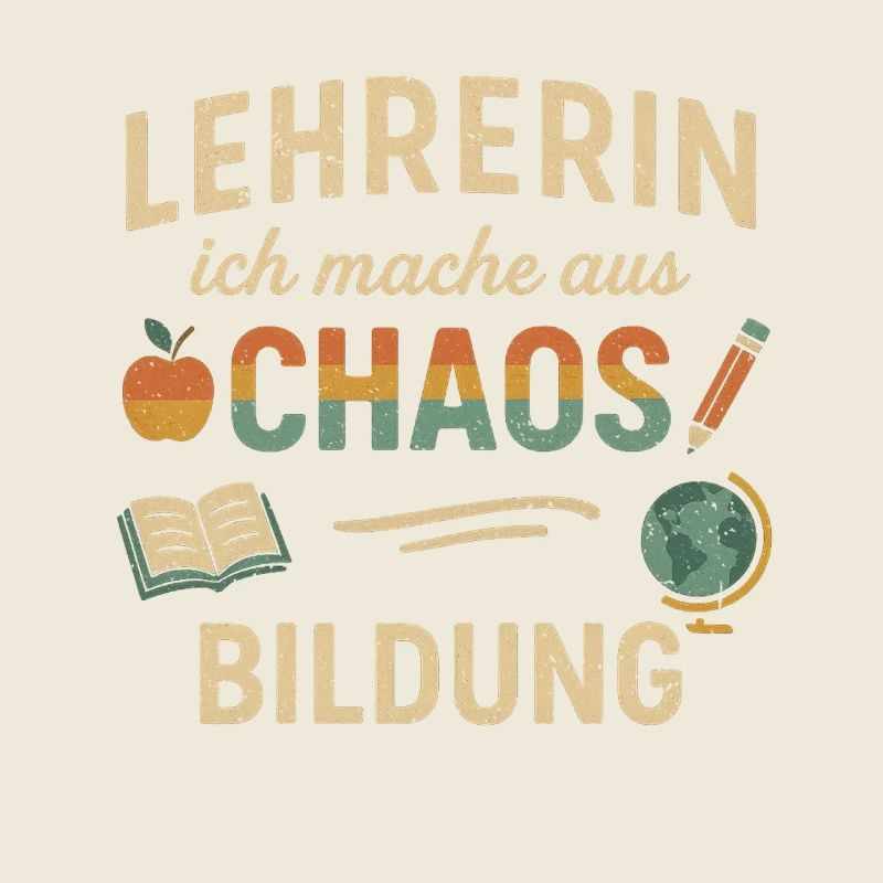 Lehrerin Chaos Bildung Schule Geschenk Spruch