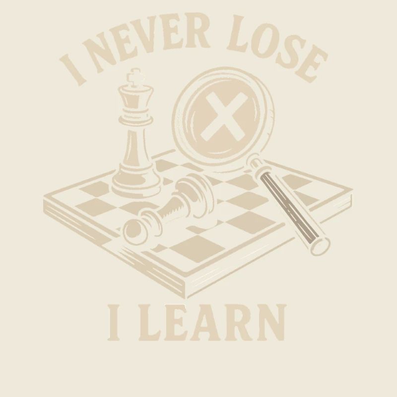 I never lose, I learn chess players