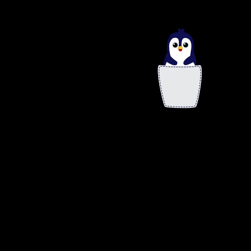 Pinguin in Brusttasche Pinguin in Tasche