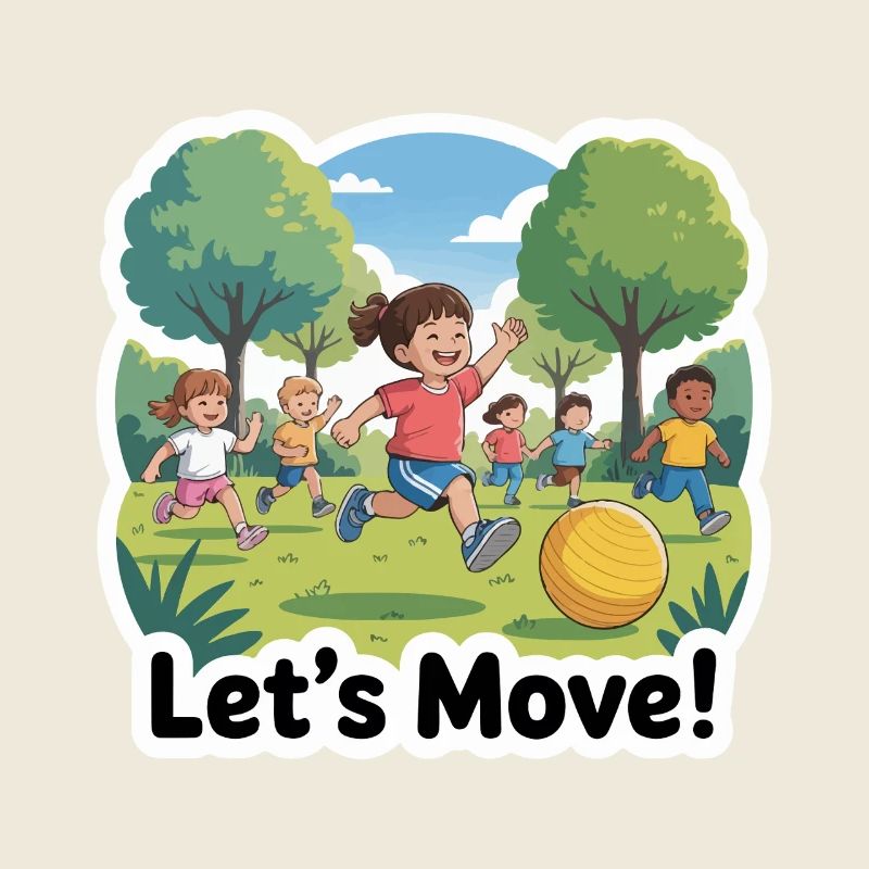 CHILDREN EXERCISING. LET S MOVE