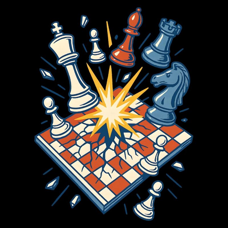 Chess Explosion Funny Chess Player Design