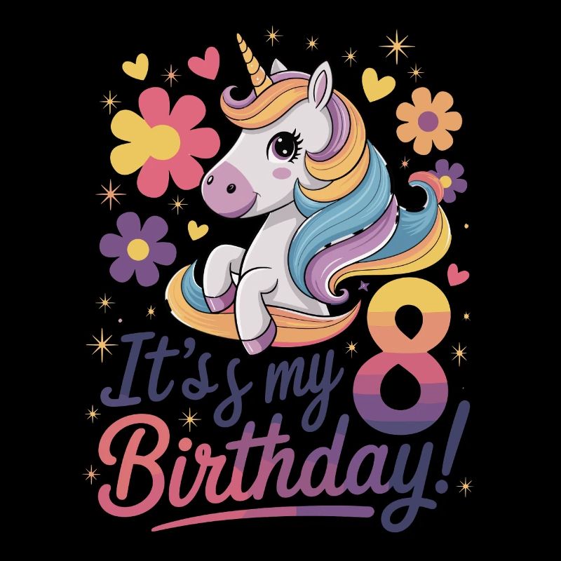 Es Ist Mein 8. Geburtstag Einhorn Party