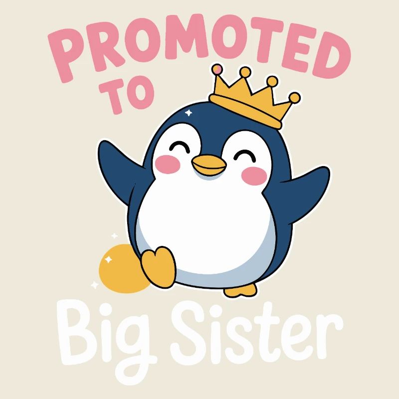 Promoted to Big Sister – Penguin Design