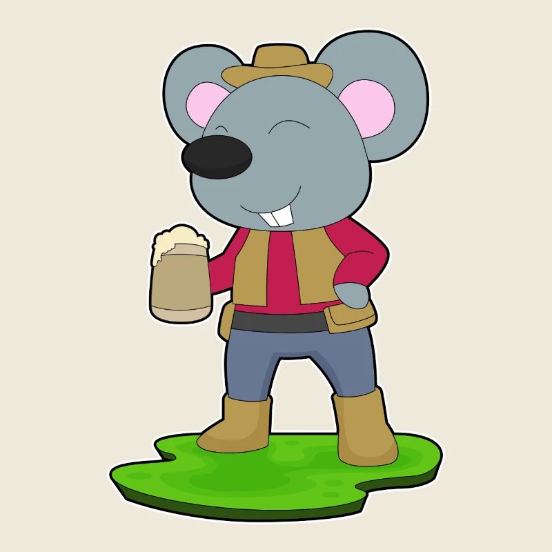 Chope de bière souris Bière