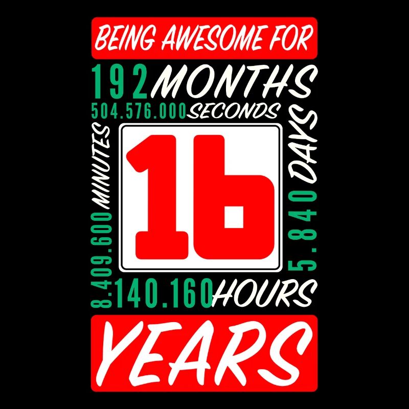 Adolescent 16 Ans Anniversaire Mois Heures