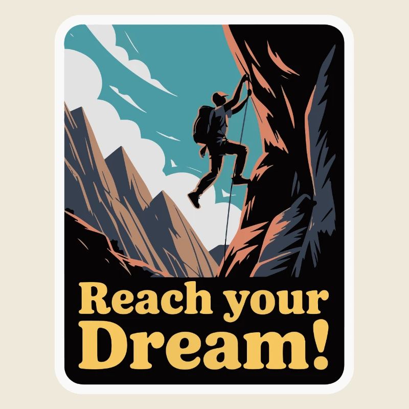 KLETTERN, ERREICHEN SIE IHREN TRAUM