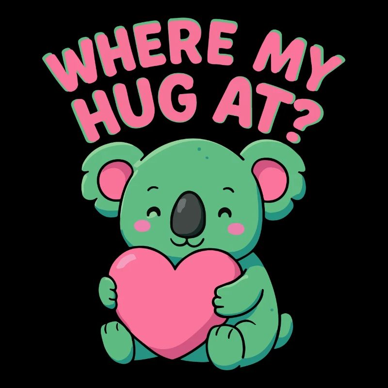 Où est mon câlin ? Drôle Meme Mignon koala