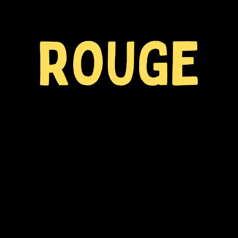 ROUGE écrit en BLEU