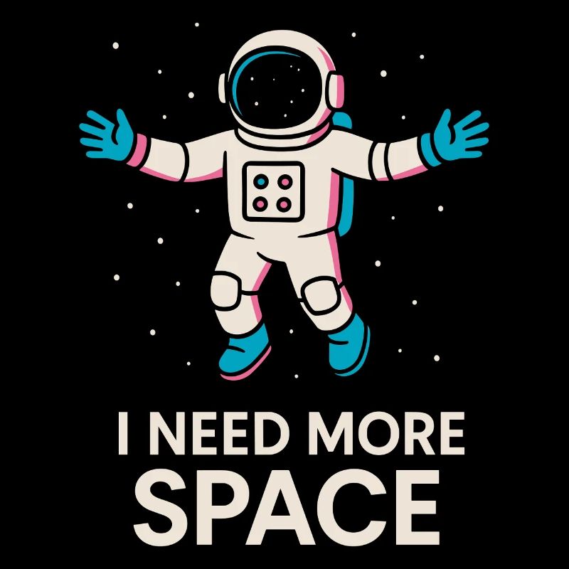 Ich Brauche Mehr Platz Astronaut Design