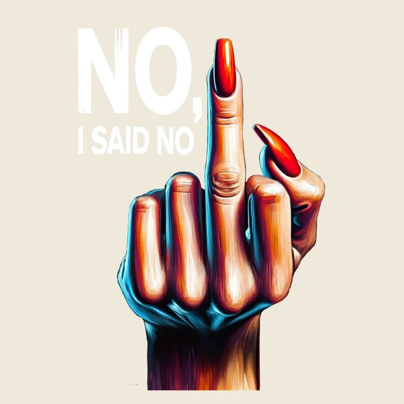 Bold Middle Finger Illustration for Statement Wear