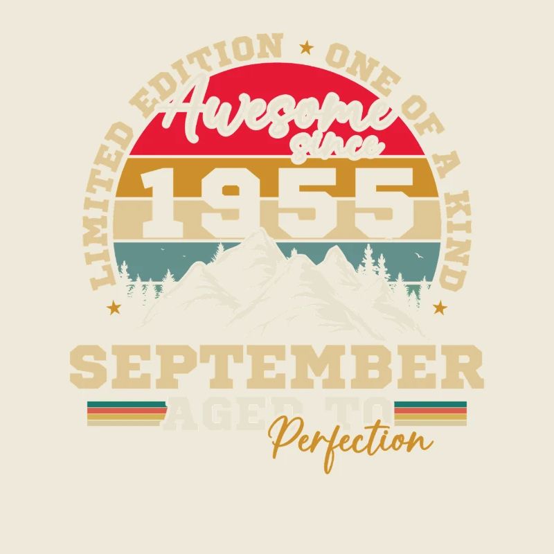 Vintage Geburtstagsgeschenk Geboren im September 1955