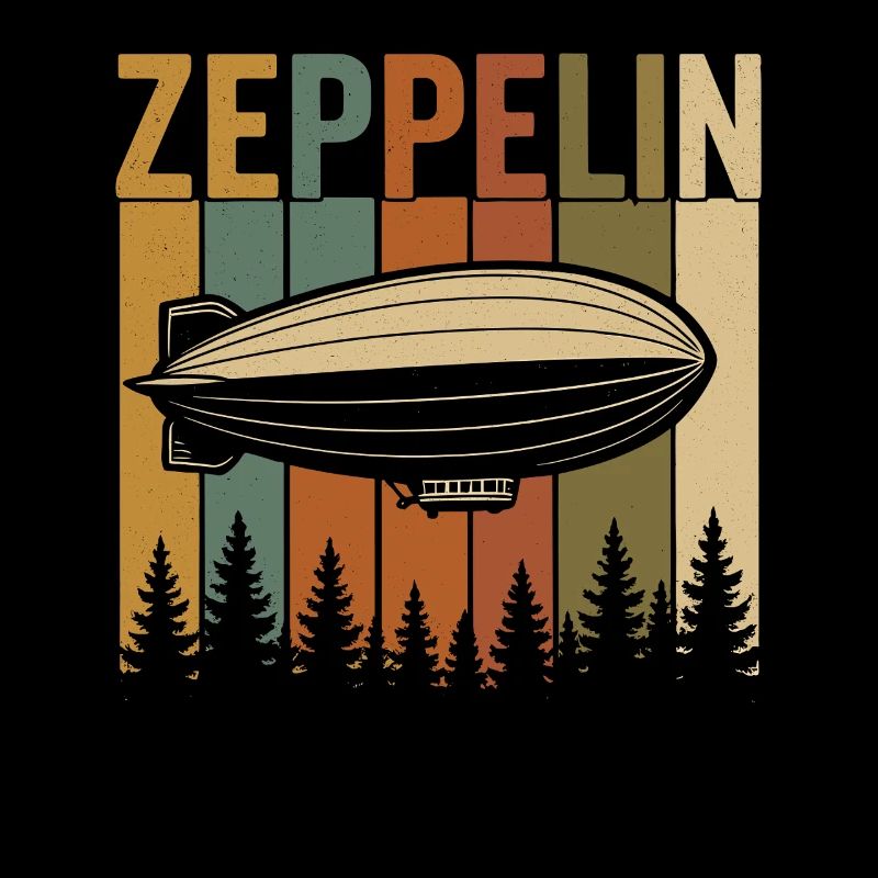 Conception rétro du dirigeable Zeppelin