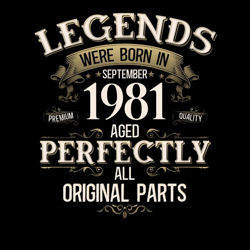 44. Geburtstag Geschenk Legende September 1981