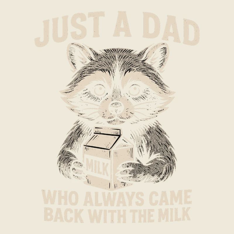 Papa Raccoon Brings Back Milk