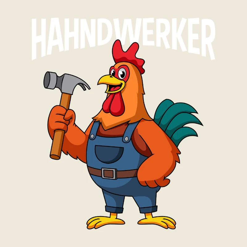 Hühnerbauer Handwerker Huhn Hahndwerker