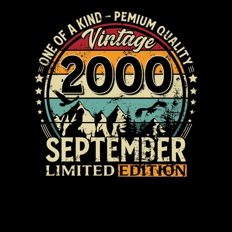25th Birthday Vintage September Vintage 2000