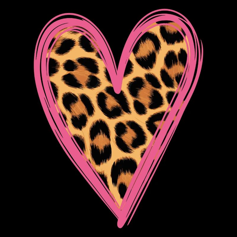 Leopard Muster Herz Design