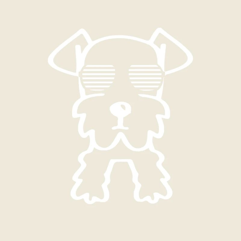 Cool Schnauzer with Sunglasses Minimalist