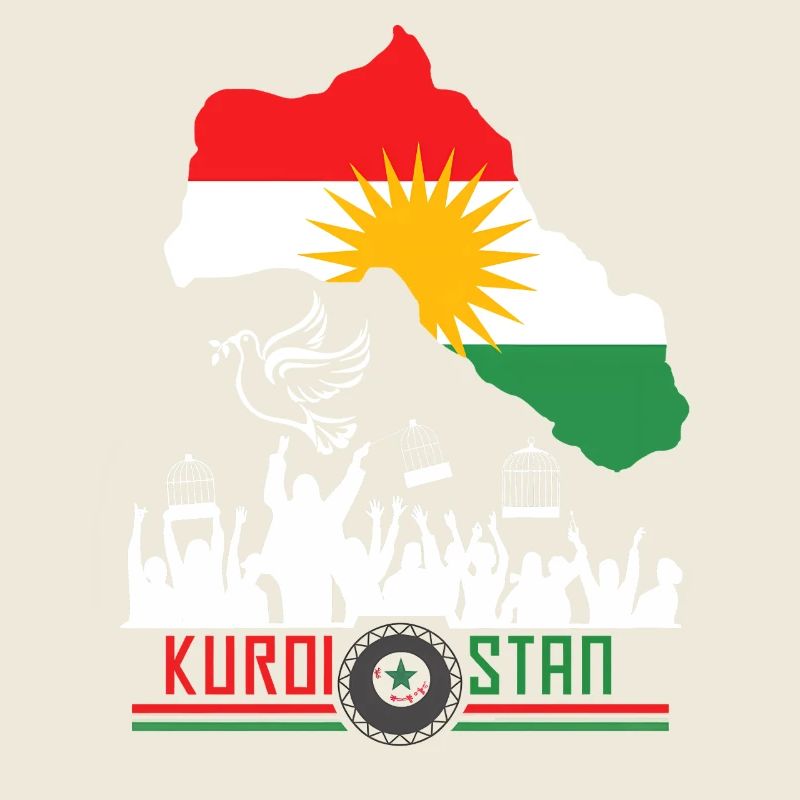 Drapeaux kurdes avec Kurdistan Kurde
