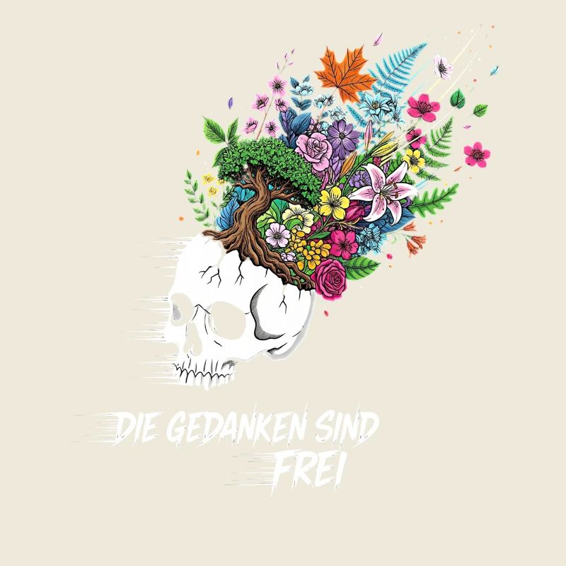 Crâne de fleurs de liberté