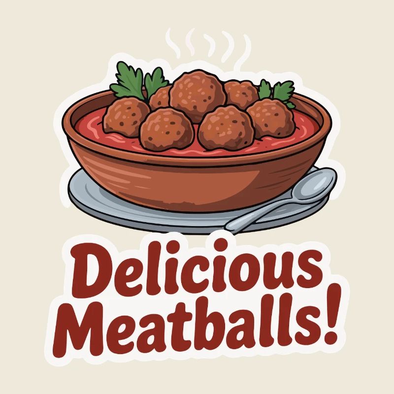 Köstliche Fleischbällchen-Illustration