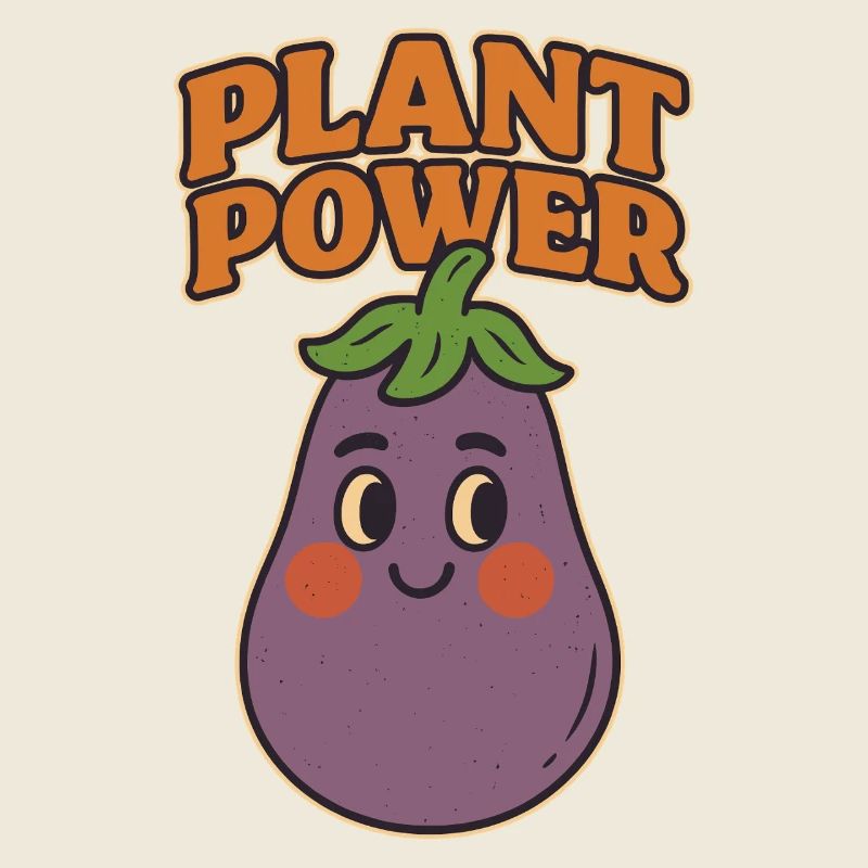Playful eggplant with a message