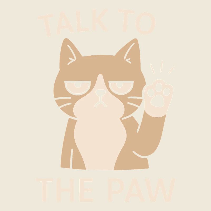 Chat drôle parler à la patte Chat Holder