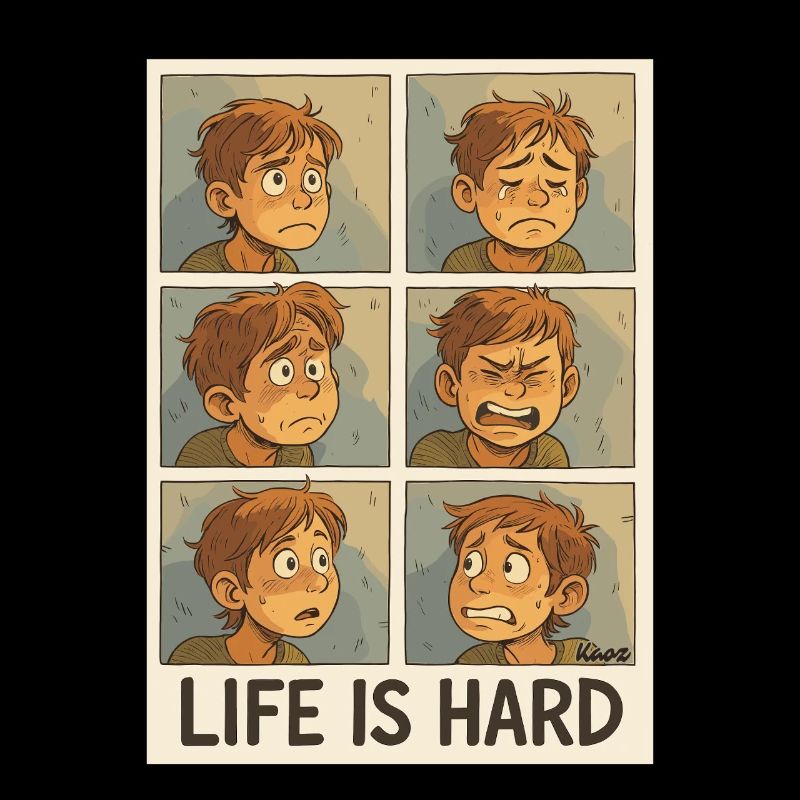 Expressive Childhood Emotions Illustration