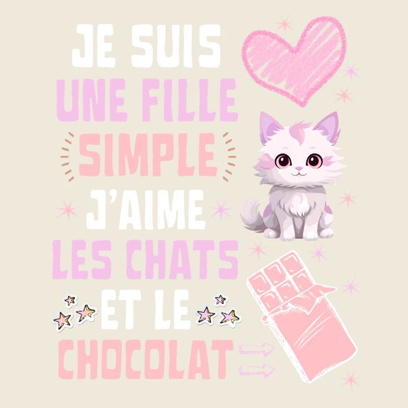 Ich bin ein einfaches Katzen- und Schokoladenmädchen