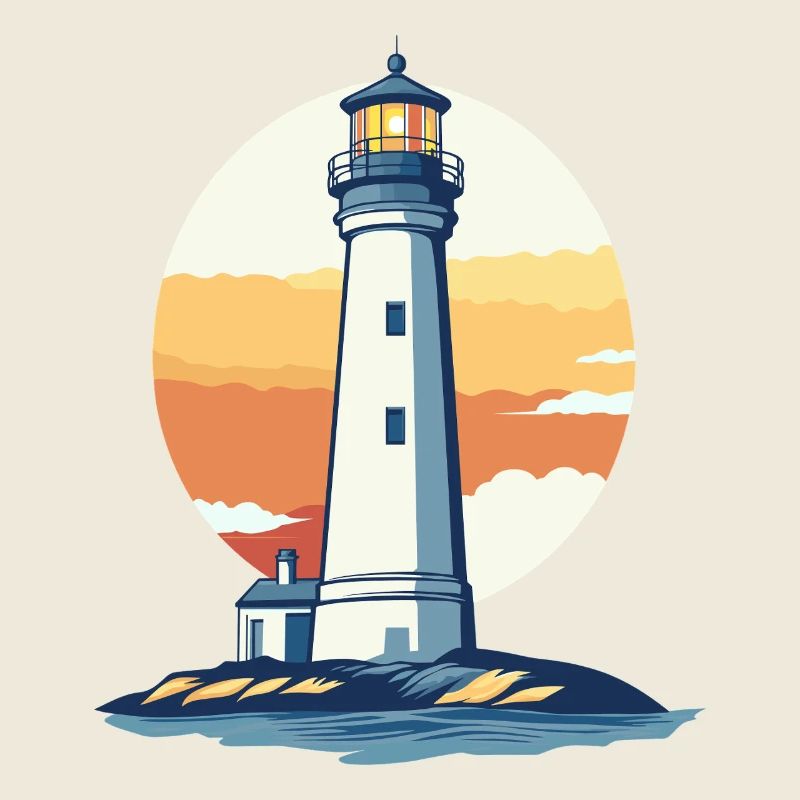 Lighthouse at sunset