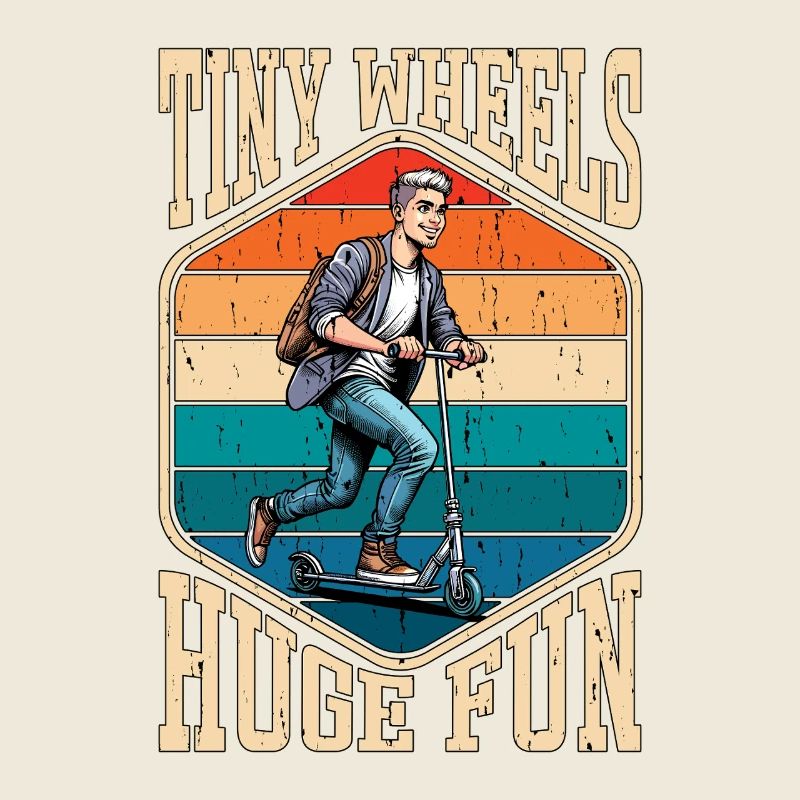 Scooter Tiny Wheels Huge Fun Motorcycle Lover