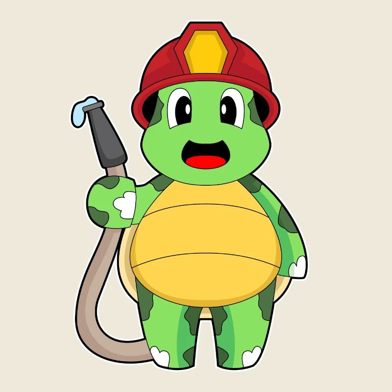 turtle fireman fire hose